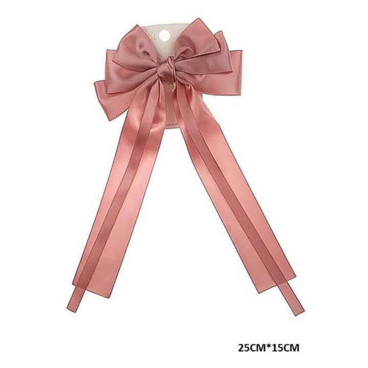 Pinza de pelo con lazo de satén para venta al por mayor de Atlas Fashion