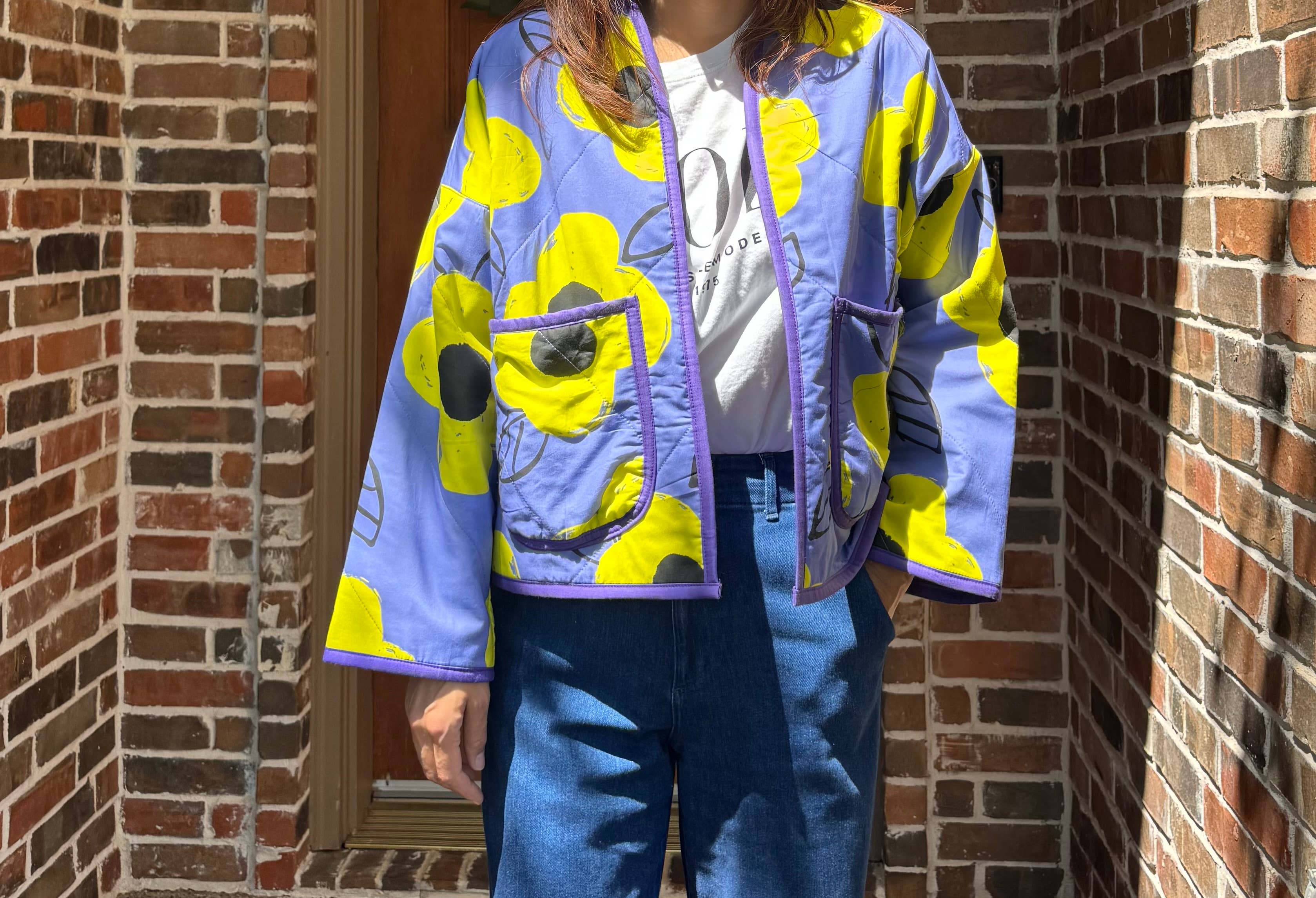 Joolee - Wholesale Jacket - Women's - Purple garden quilting jacket4