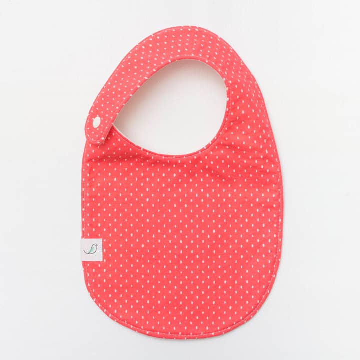 Charlie Snap Bib - Strawberry for wholesale by Hemming Birds