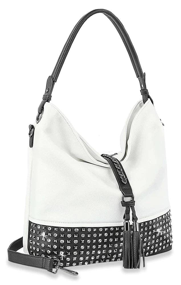 Handbag Express - Wholesale Shoulder Bag - Women's - Studded Large Hobo Handbag6