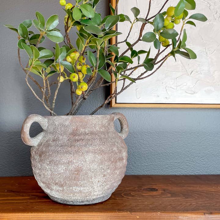 Hycroft Home Decor - Wholesale Vase - Siena Rustic Vintage-Style Ceramic Vase