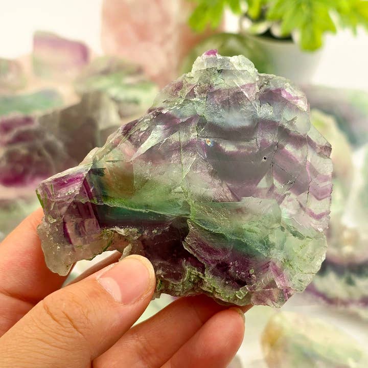 Rainbow Fluorite AA Grade Semi Polished Crystal Slab - You Choose for wholesale by Rock Paradise