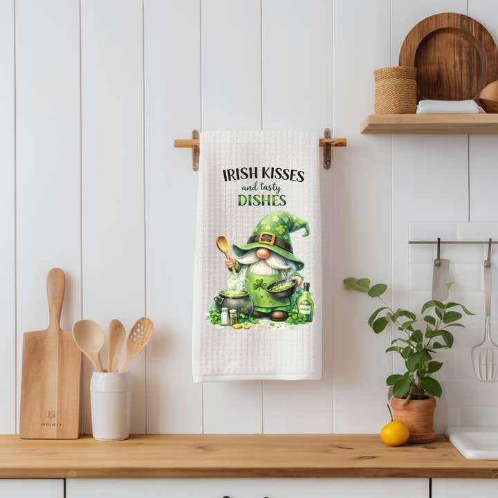 Baisers irlandais Torchons de cuisine Ours de la Saint-Patrick pour la vente par JAC Wholesale