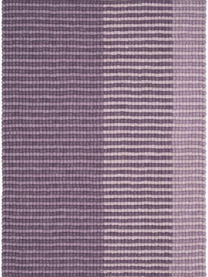 Fade felt ball rug rectangular 100% wool for wholesale by myfelt