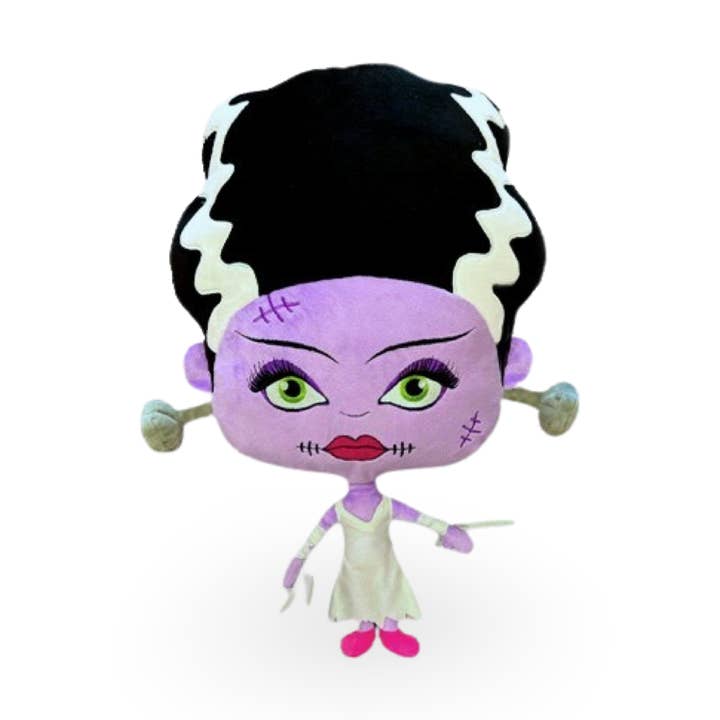 23" Halloween Decor, Plush Pillow - Bride of Frankenstein for wholesale by MaterialJill
