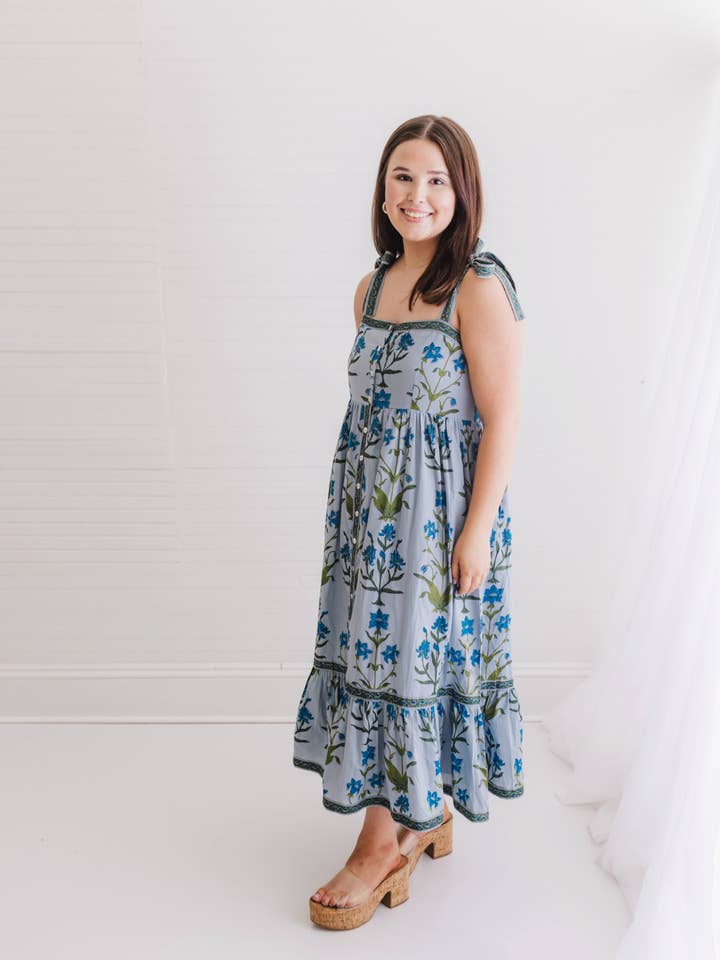 Iris | Collins Bow Maxi Dress for wholesale by Heart of Grace