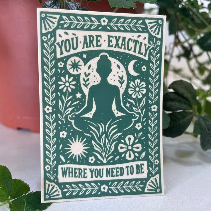 Mindful over Mind Full - Wholesale Sticker - Yoga Sticker | You Are Exactly Where You Need To Be Sticker2