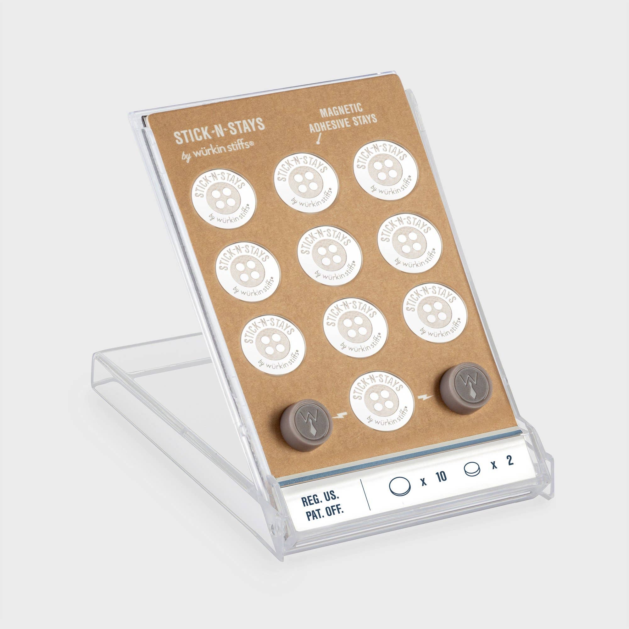 wurkin stiffs - Wholesale Tie Clip - Men's - Stick-N-Stays, Adhesive Magnetic Polo Collar Stays