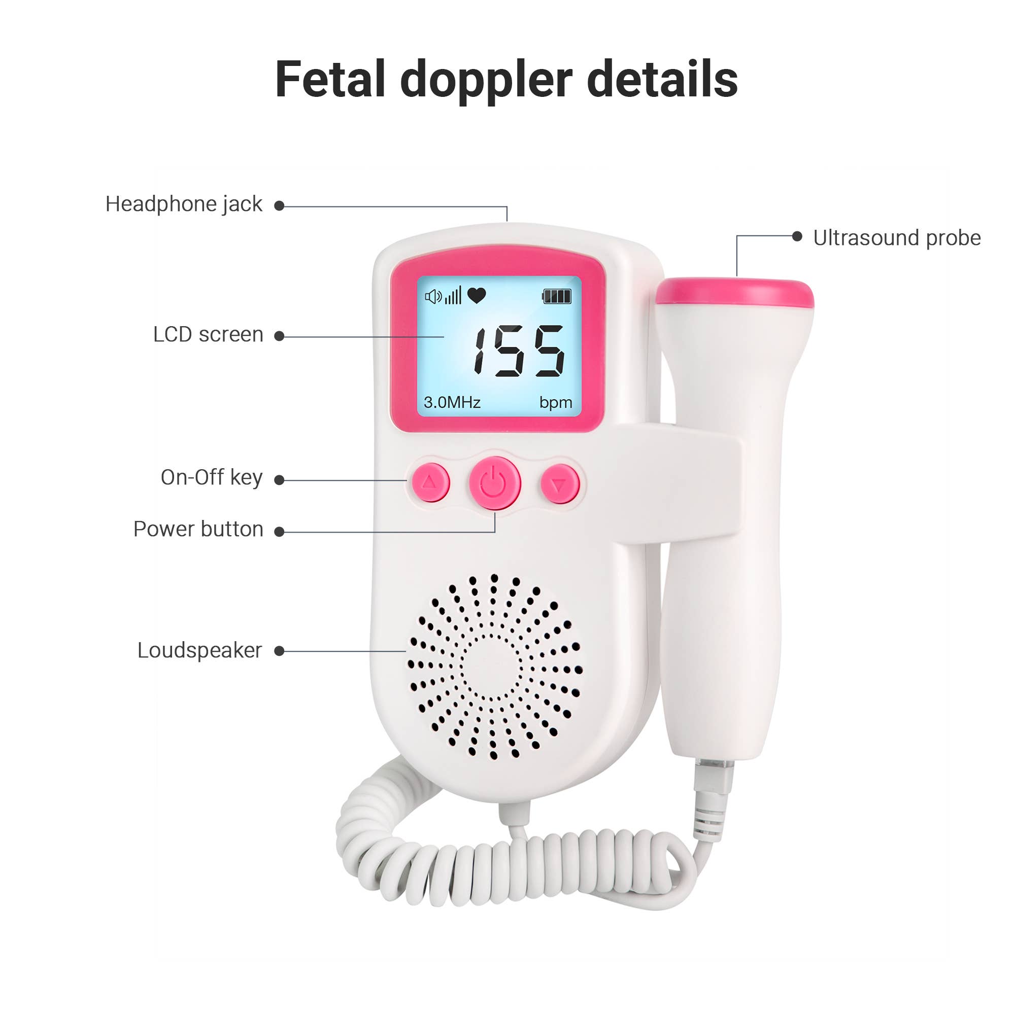 Vastmedic - Wholesale Babyfoon - SpringBud FD-400B prenatale Doppler voor hartslagmonitoring1