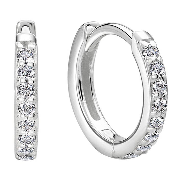 11mm Huggies - White Topaz for wholesale by Murkani Jewellery