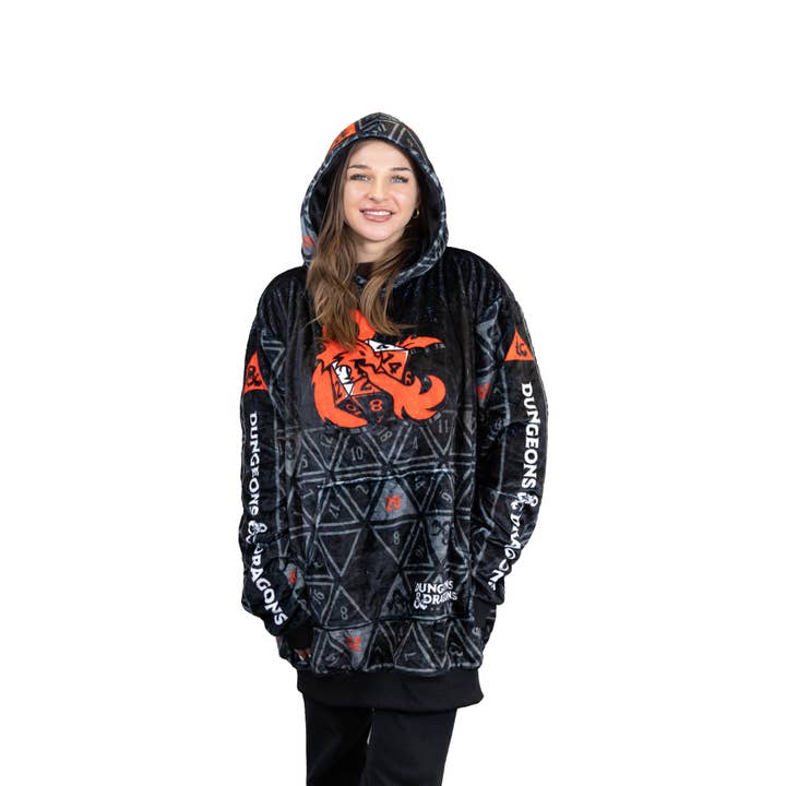 OrangeOnions - Wholesale Hoodie - Unisex - HASBRO Dungeons and Dragons Blanket Hoodie & Pillow Snugible1
