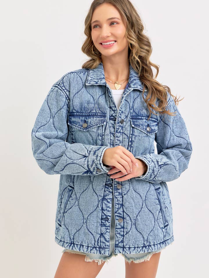 QUILTED DENIM JACKET for wholesale on Faire7
