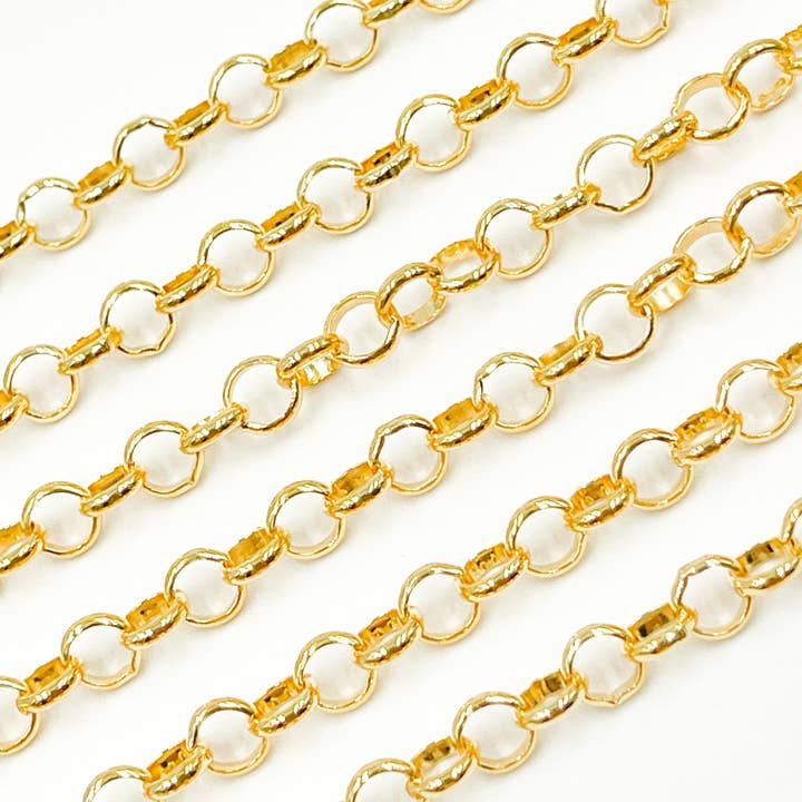 564GF. 14K Goud Gevuld Rolo Schakelketting voor wholesale door Tresor Jewelry Inc.