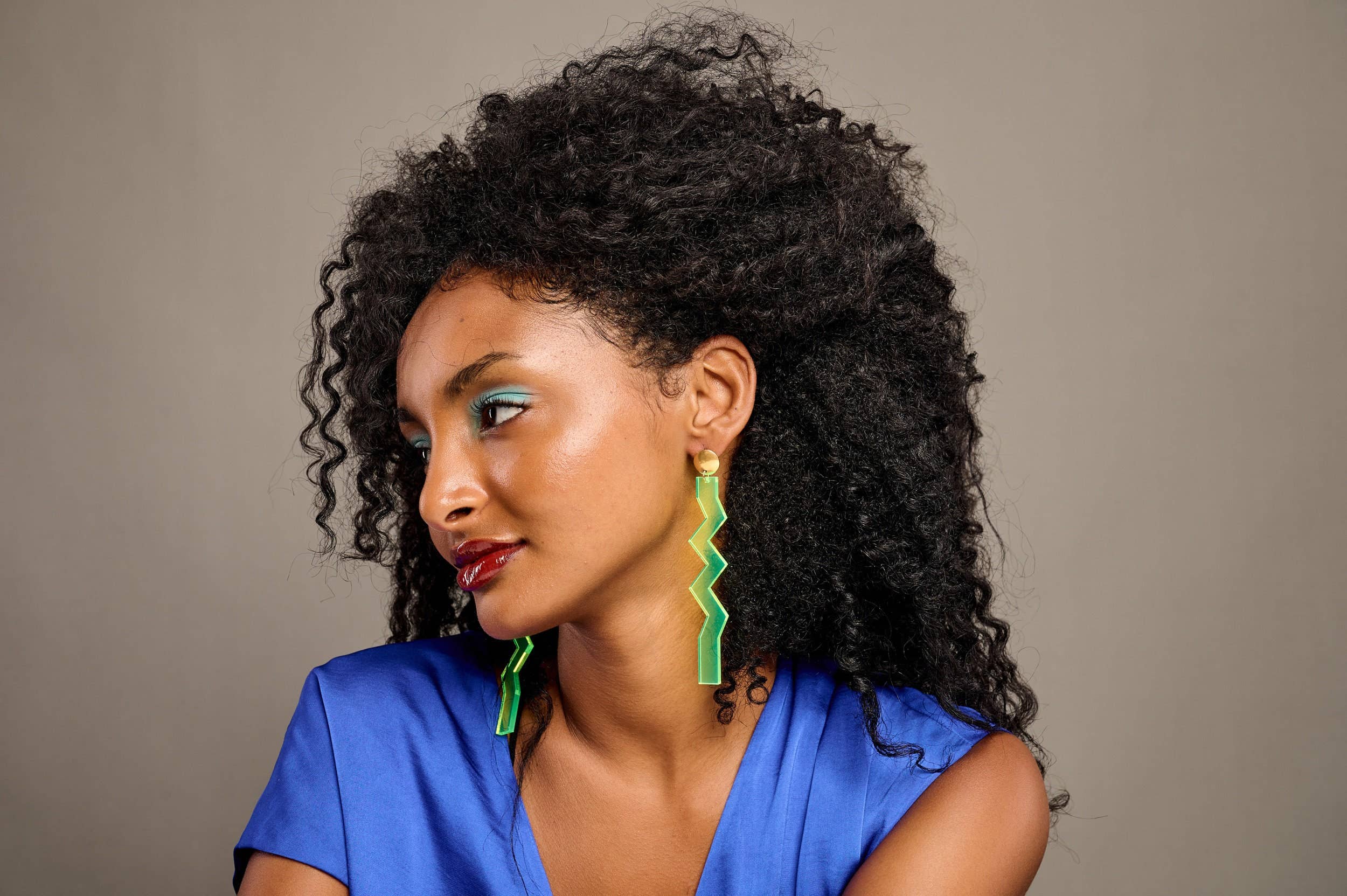Laka Luka - Wholesale Dangle Earrings - Neon Yellow Fluo Acrylic Oversized Statement Earrings3