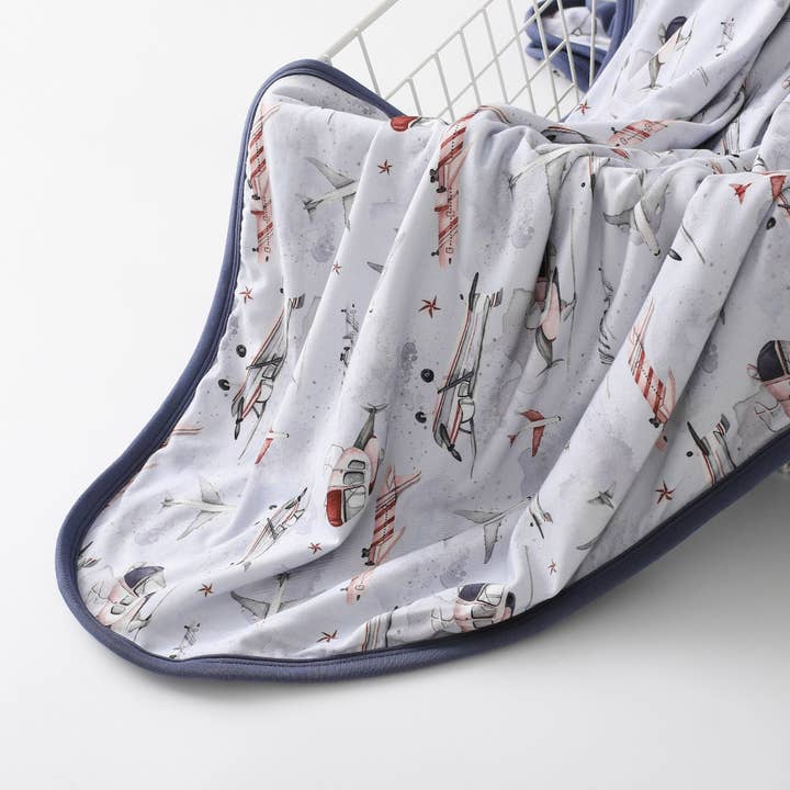 Plane & Simple (Airplanes) Adult Triple Layer Blanket for wholesale by Jammie Session formerly Big Dreams Little Jammies