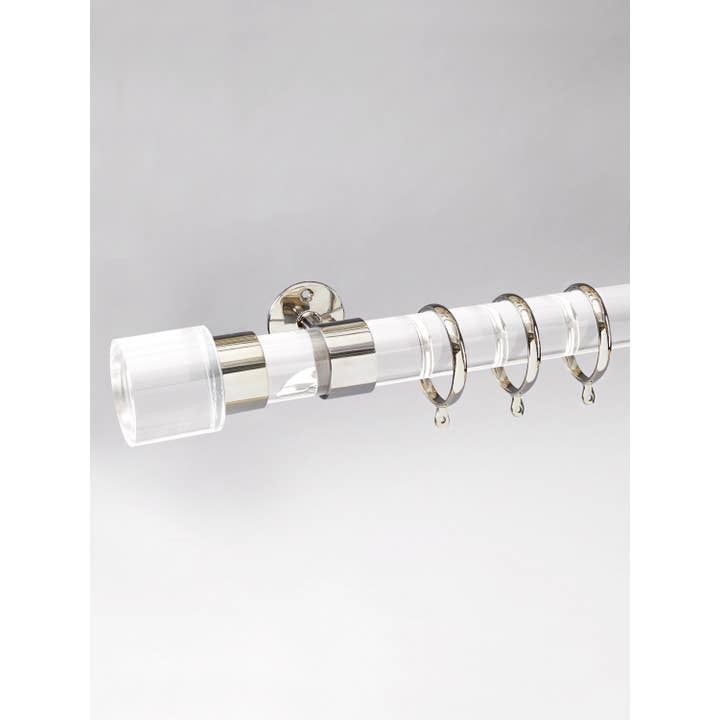 LuxHoldups - Wholesale Curtain Rod - 2 Inch Lucite Curtain Rod with Nickel Hardware by Luxholdups4