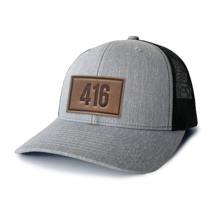 Byward Outfitters - Wholesale Trucker Hat - Unisex - Area Codes - Custom Text Leather Trucker Patch3