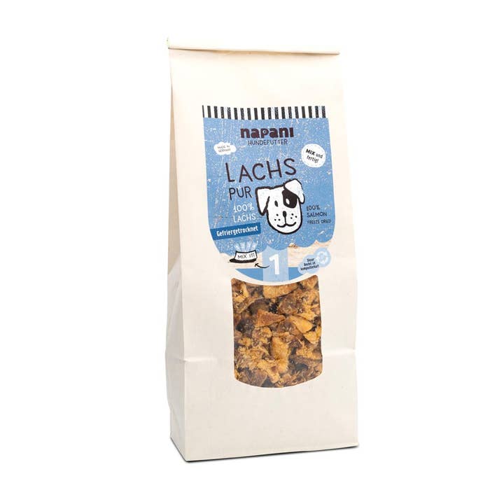Salmone puro liofilizzato per cani, 500 g per la vendita all'ingrosso da parte di napani GmbH & Co. KG