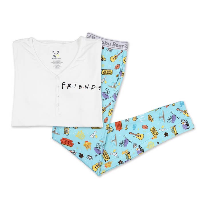 Central Perk FRIENDS Bamboo Women's Pajama Set for wholesale by Bellabu Bear