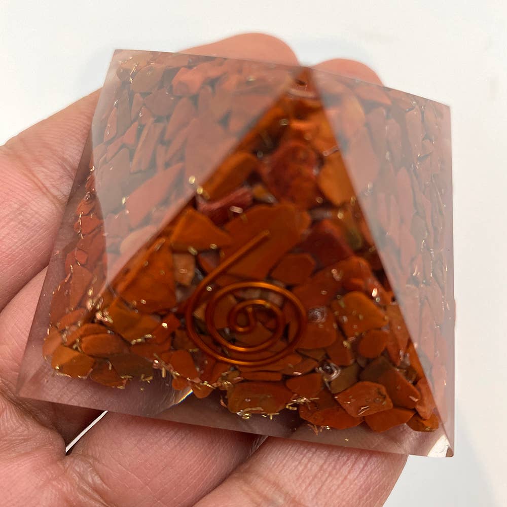 VIE - Wholesale Spiritual Stone/Crystal - Orgone Reiki Healing Pyramid, 5.5cm5