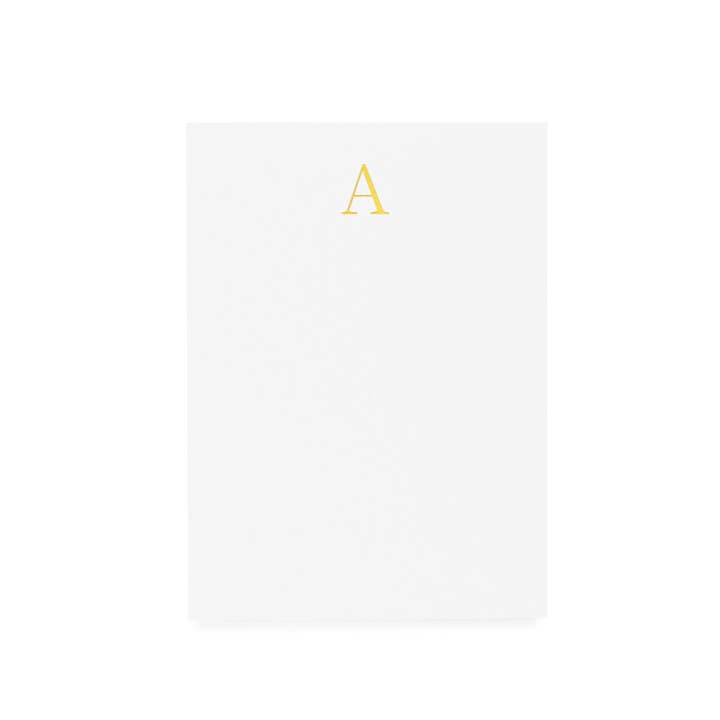 Bloc-notes Mini Monogramme en Feuille d'Or pour la vente par Sugar Paper