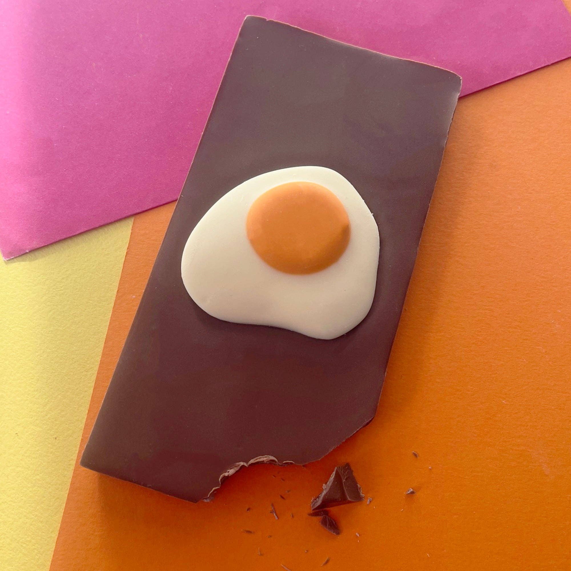 Choc on Choc – wholesale Chocolate bar – Fried Egg Chocolate Bar1
