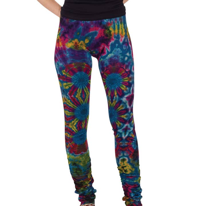 Tie Dye Ruched Leggings for wholesale by Benjamin International