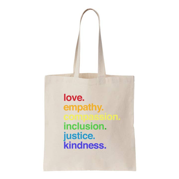 'Kindness Is' Pride Tote voor wholesale door Kind Cotton