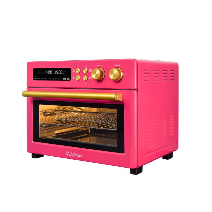 VAL CUCINA - Wholesale Kitchen Appliance - VAL CUCINA 10-in-1 Air Fryer Toaster Oven - Hot Pink3