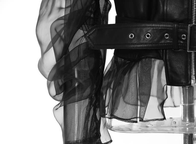 Preto JK022 Jaqueta Motociclista PU com Painéis de Malha para venda a revendedores na Faire3