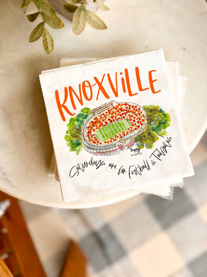 Knoxville Tailgate Napkins-20/pack -Lunch Size-Full Color for wholesale by Happy By Rachel, LLC