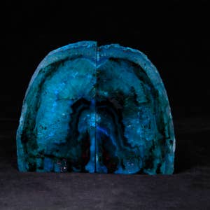 Cold River Mining - Wholesale Bookend - BOOKENDS TEAL AGATE- Sold By the Set2