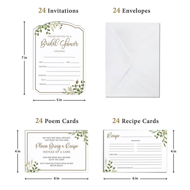 Lillian Rose - Venta al por mayor Invitaciones - Juego de 24 invitaciones para despedida de soltera Lillian Rose