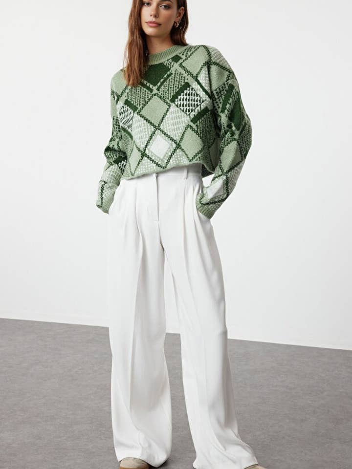 Oversized Cropped Argyle Knit Sweater and other Purchase Wholesale argyle sweater. Free Returns & Net 60 Terms on Faire trending on Faire.