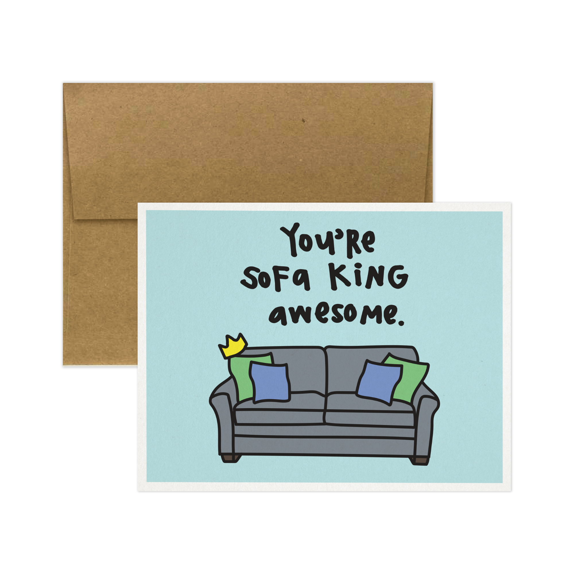 Tiny Gang Designs - Wholesale Love Card - You're Sofa King Awesome. Thank You Card. Love Card.1