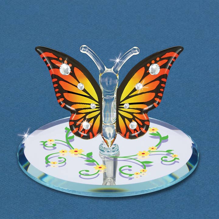 L2 308-CY: Monarch Butterfly with Crystals for wholesale by Glass Baron