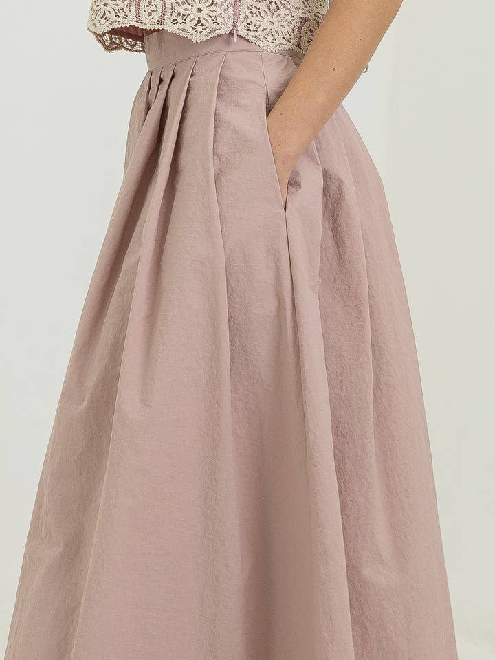 Heyson - Venta al por mayor Falda - Mujer - Falda Midi Elegante con Pliegues JOS10203