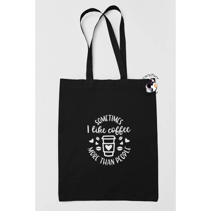 I Sometimes Like Coffee More than People Tote Bag for wholesale by LucyFurr
