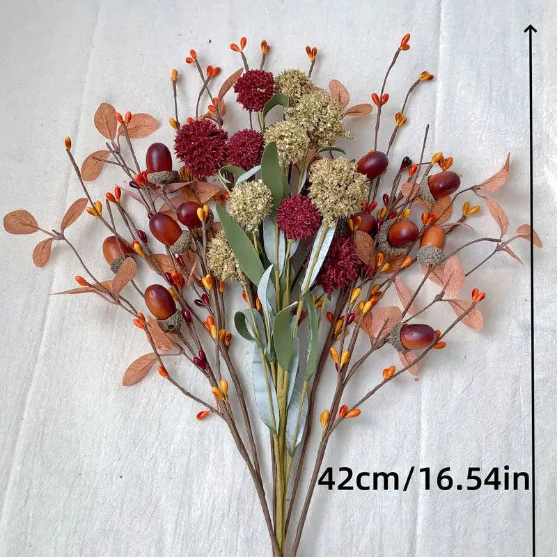 Huis Van Merken - Wholesale Artificial Flowers - Autumn Hydrangea Artificial Flowers - DIY Thanksgiving Decor3