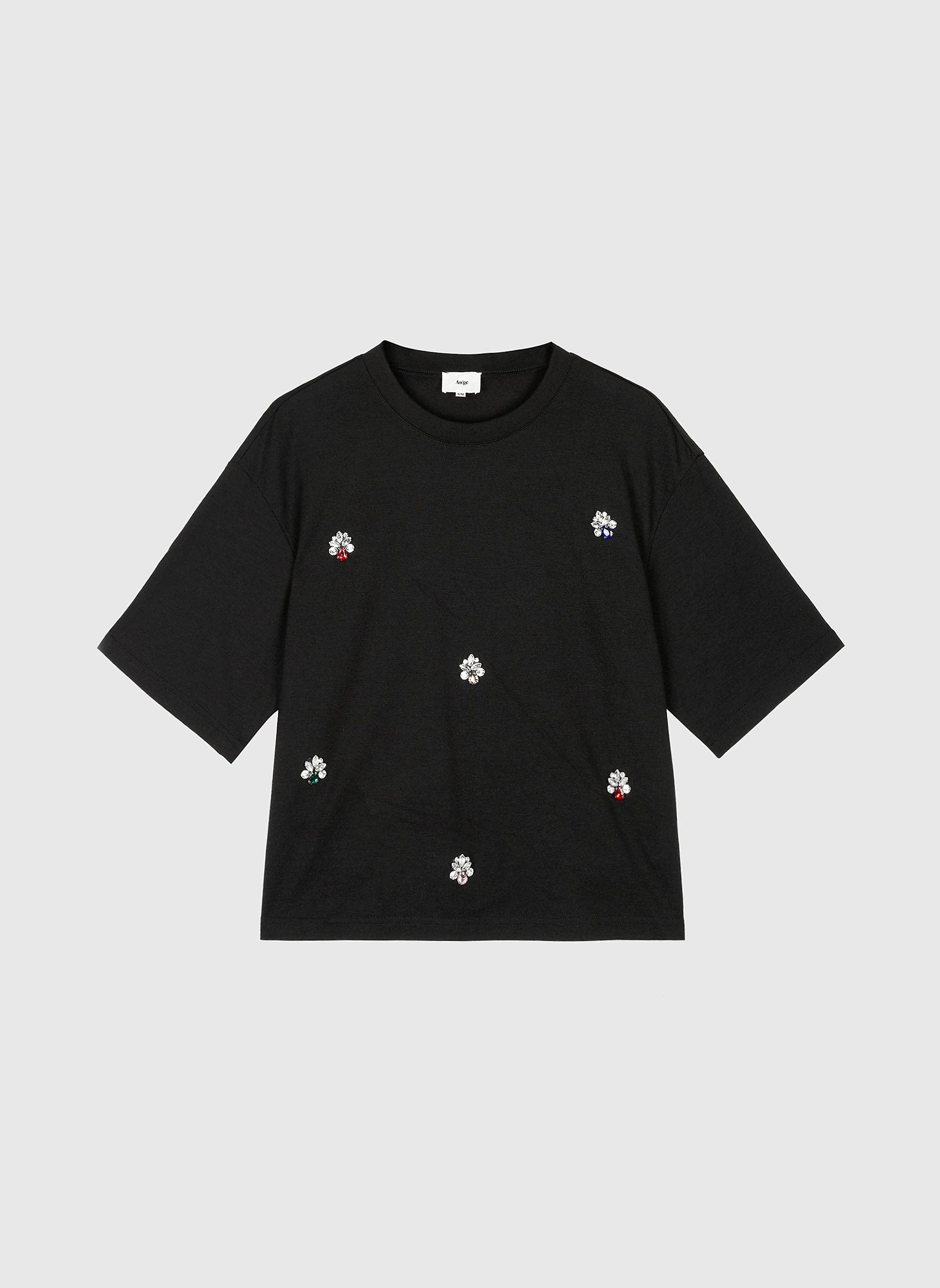 An'ge - Vendita all'ingrosso Maglietta - Donna - T-SHIRT AMARINA nero4