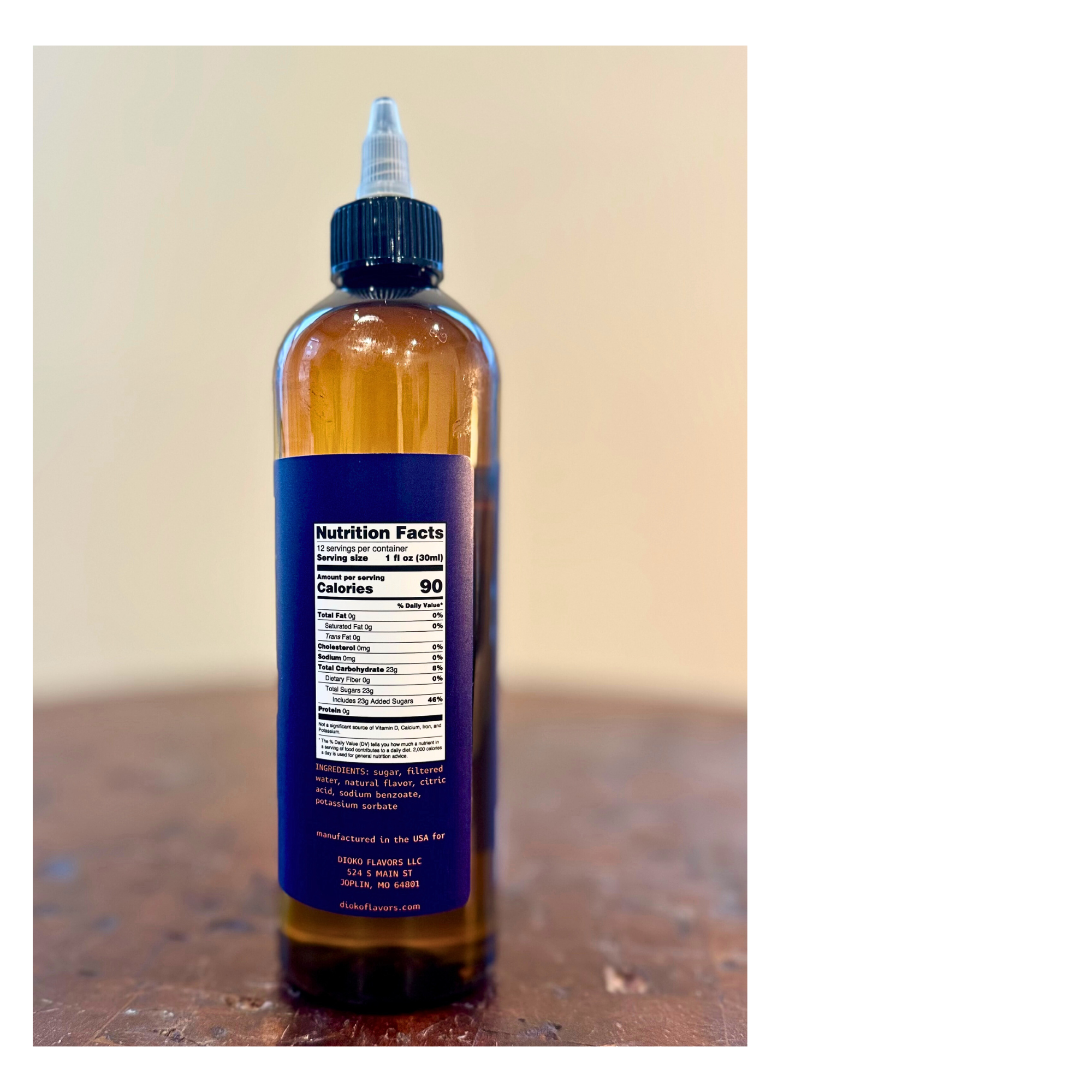 Dioko Flavors LLC - Wholesale Flavored Syrup - Dioko Premium Simple Syrup, 12 fl. oz Hazelnut6