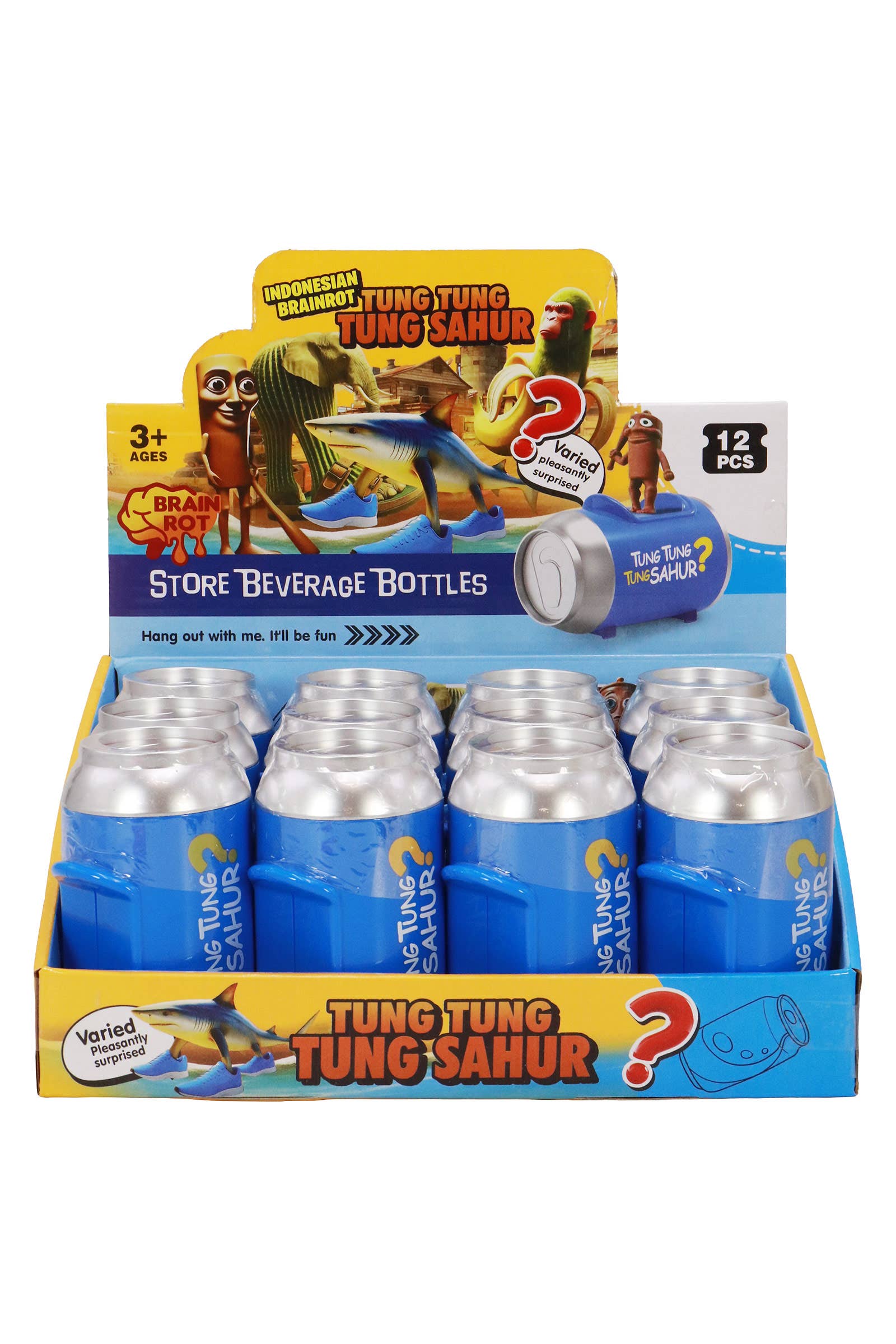 ASSORTI Boîte Mystère de Canettes de Soda Bleu Brain Rot - 12 Pièces en vente sur Faire1