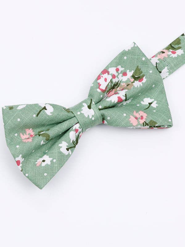Liberty Green Bow Tie No. 3 for Men in Cotton "Gaspard" for wholesale by Unipap's