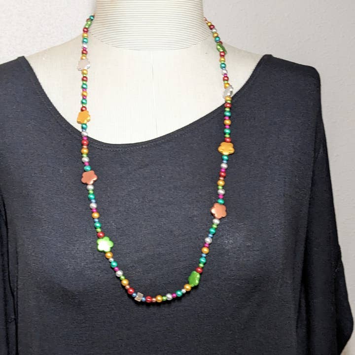 Fiona Accessories - Wholesale Lanyard - Women's - Beaded Badge Holder Lanyard for Keys ID Badge (RWB)6