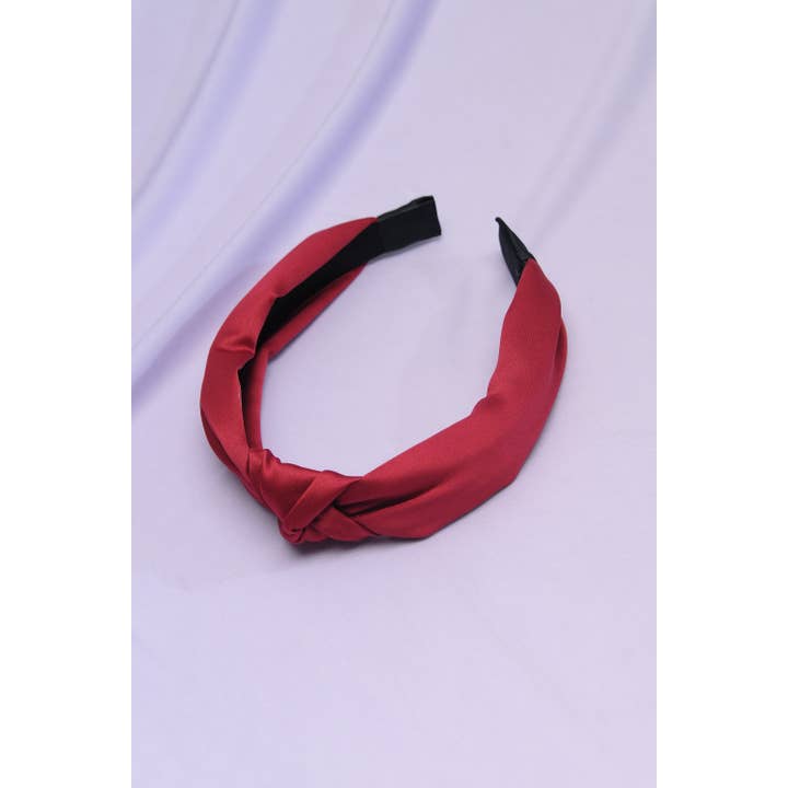JOSSLYN by wall to wall - Wholesale Fashion Headband - Women's - WIDE KNOTTED SATIN HEADBAND | 40HB121