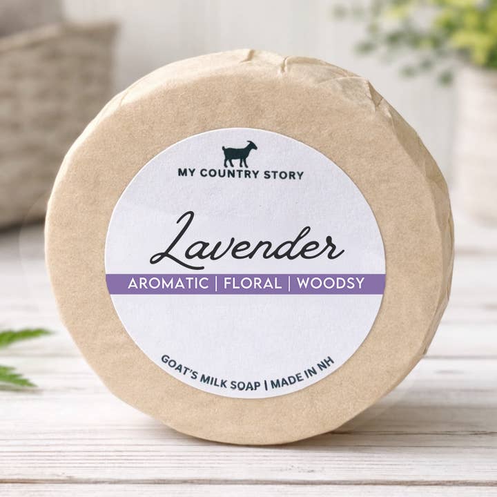 Lavendel Getmjölkstvål – Ekologiskt Inslagen | 4oz Barer för wholesale av My Country Story