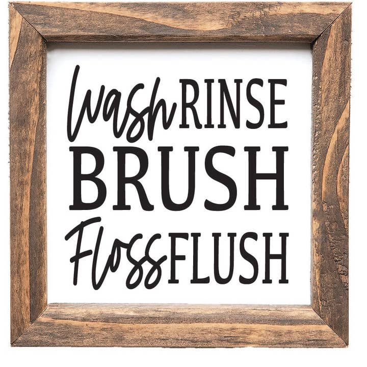 Lustiges Badezimmerschild mit Waschbürste für den Großhandel von Teele and Co.