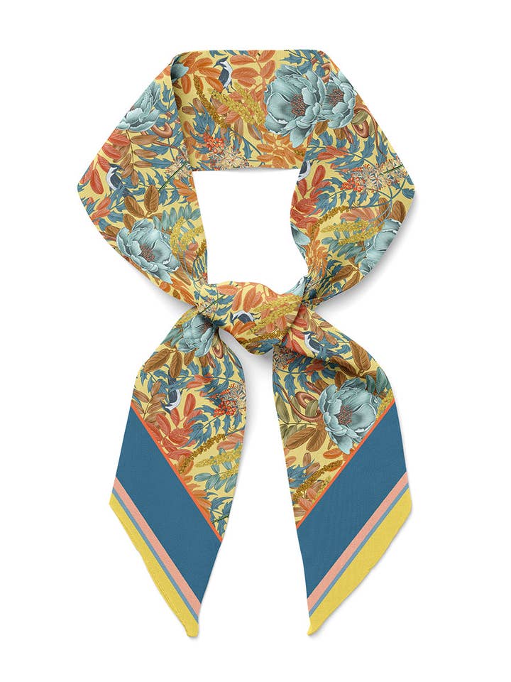 Twill de soie | Foulard Twilly | Soie de souci pour la vente par LINNA