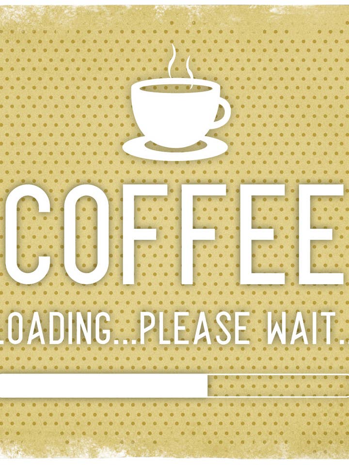 “Coffee Loading” marble coasters for wholesale by Gespänsterwald