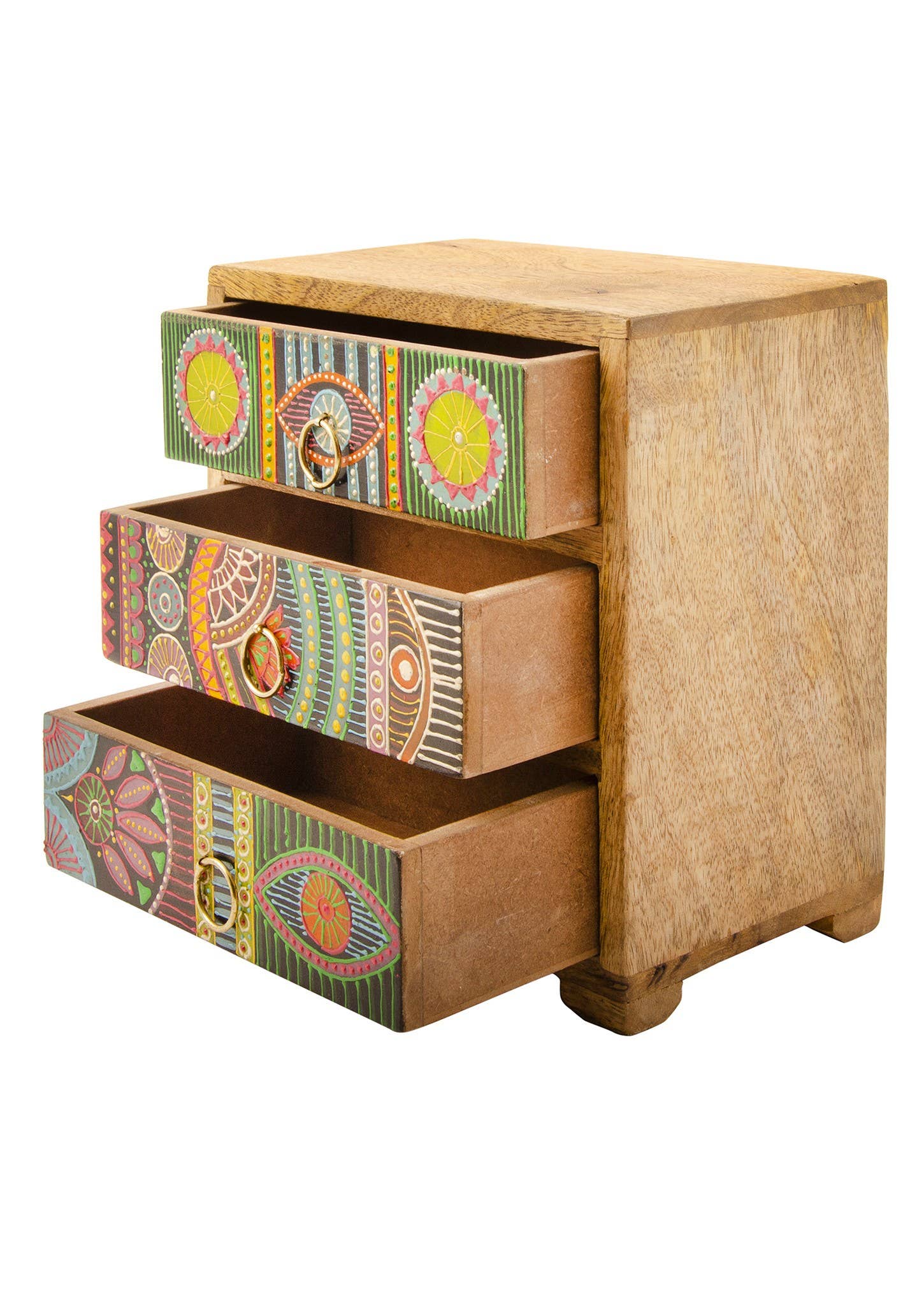 Namaste - Wholesale Drawer Organizer - Sharifa African Hand Painted 3 Drawer Chest2